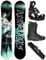 Airtracks Herren Snowboard Set - Under Flat Zero Rocker Snowboard Wide 163 - Softbindung Master - Softboots Star Black 43 - SB Bag