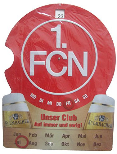 Kulmbacher - 1. Fc Nürnberg - Endloskalender - Blechschild 33 x 25 cm