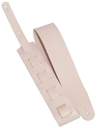 Blankleder Gitarrengurt - Vollleder, naturbelassen zum Färben/Punzieren geeignet, Farbe:natur 2.3-2.8mm dick, Größe:7cm breit / 115-155cm lang