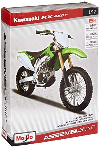 Maisto M39175 1:12 Motorbike KIT Kawasaki KX 450F, Green for 3 years +