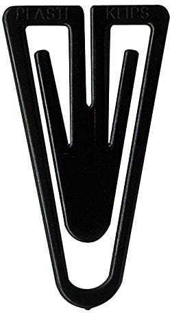 Laurel Büroklammer Plastiklips, PS, 35 mm, schwarz, 4001782153423