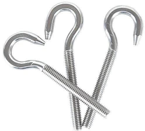 M5 304 Edelstahl-Hakenschraube Haken Bolzen Schraube Ringe mit einem runden Hakenschraube Verlängerte Schraube Packung mit 10 Stück