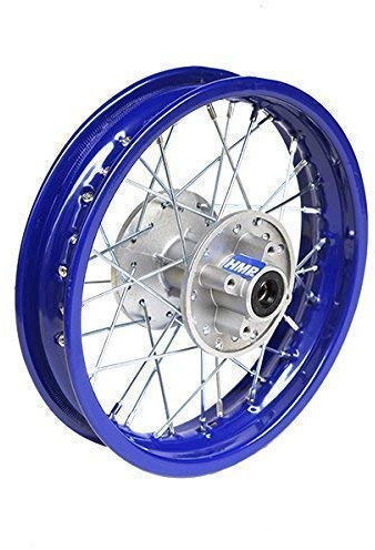 HMParts Stahl Felge 12 Zoll hinten Blau Geeignet für fast alle Modelle mit 12 mm Achse Dirt Bike, Pit Bike, XMOTOS, MotoCross (Blau)