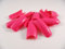 Fat-catz-copy-catz False medium/long length French Acrylic half tips false fake nails & glue, 10 different sizes (10 of each size) (100x Neon pink Tips)
