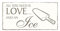 SCHILD Dekoschild « All you need is LOVE and an ICE » Vintage Holzschild Türschild Eis Restaurant Eiscafe Home accesoirs