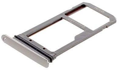 jbTec SIM-Tray/SD-Card kompatibel mit Samsung Galaxy S7 Edge - Kartenhalter Single Slot Schlitten Handy, Farbe:Silber