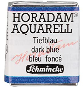 Schmincke – HORADAM® AQUARELL - feinste Künstler-Aquarellfarben, 498 Tiefblau, 14 498 044, 1/2 Näpfchen