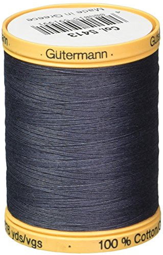Gutermann Natural Plain Cotton Thread 876 m Evening Blue