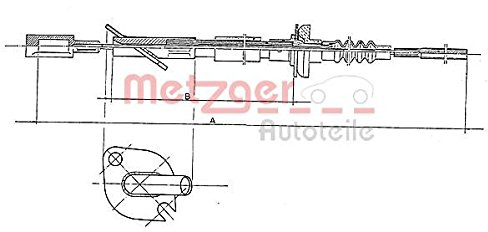 Metzger 1402.3 COFLE Seilzug, Kupplungsbetätigung