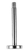 PIERCINGLINE Chirurgenstahl Labret OHNE AUFSATZ Piercing Ersatz Nase Ohr Lippe Silberfarben 1,2 x 10 mm