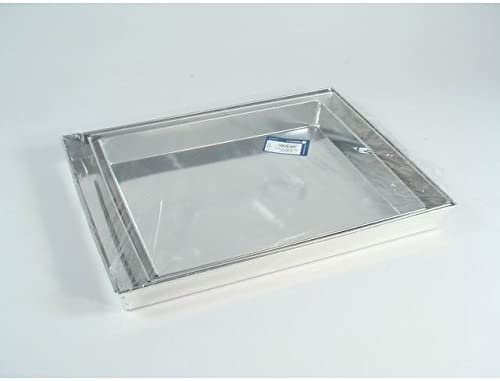Accessori cucina Teglie In Latta da forno 30/35/40 Cm quadrate set 3 pz