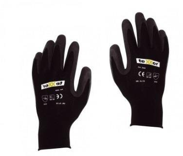 Hufa Fliesenleger Nylon-Latex Strick Handschuhe schwarz M