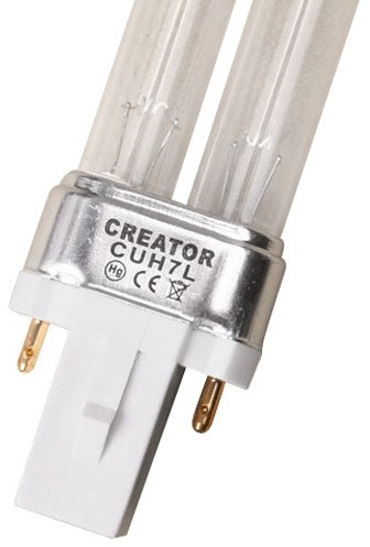 mia.home®] UVC Ersatzröhre Ersatzlampe UV Leuchtmittel Ersatz Lampe UV-C Röhre für UVC Gerät 5W/7W/9W/11W/18W/24W/36W/55W (7 Watt G23)