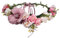 AWAYTR Blumen Stirnband Hochzeit Haarkranz Blume Krone (Bleich Malvenfarben)