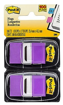 Post-it Flags Products - Post-it Flags - Standard Tape Flags in Dispenser, Purple, 100 Flags/Dispenser - Sold As 1 Pack - Get attention and get results! - Mark and color-code. - All flags are removable and repositionable. - With the convenient pop-up disp