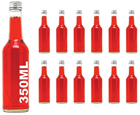 slkfactory 12 x 350 ml (BOR) Bottiglie di Vetro vuote con Chiusura