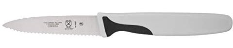 Mercer Culinary M19901P Millennia Black Handle, 3-Inch Slim Serrated, Paring Knife