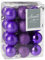 Premier Decorations, Multicolor,One, 5050882335214 24 x Purple shatterproof Christmas tree Baubles Decorations Mixed finishes