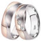 DOOSTI Trauringe/Eheringe/Partnerringe Bicolor aus 585/- Rosegold/Weißgold mit Brillanten - inkl. Gratis Gravur