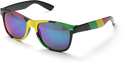 Komonee Rasta Drifter Sunglasses Classic Style Retro Sun Shades Eye Glasses UV400 Protection Unisex For Men Women Golf Cycling Sports Fishing Travel