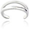 RS JEWELS Zehenring mit 14 Karat Weißgold vergoldet reines 925 Sterlingsilber verstellbar