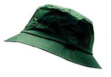Hoggs of Fife Wax Bush Hat Olive - 100% Cotton Cuprawax, Tartan Lining in Polycotton