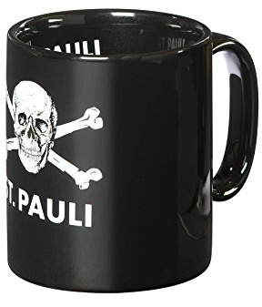 FC St. Pauli Totenkopf Tasse Kaffeebecher Mug (schwarz, one Size)