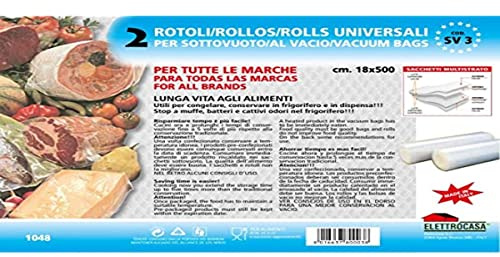 Elettrocasa SV 3 Roll – vakuumversiegelungsgerät Zubehör (Vacuum Sealer Roll, 180 mm, 5000 mm)