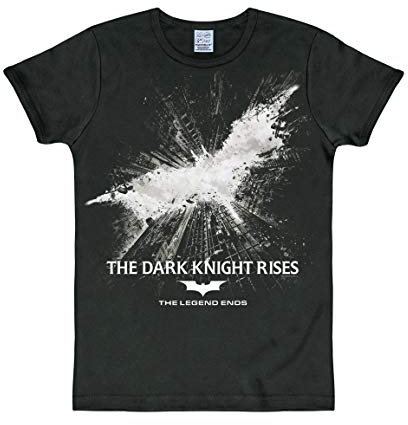 Logoshirt® DC I Batman I The Dark Knight Rises I T-Shirt Print I Damen & Herren I kurzärmlig I schwarz I Lizenziertes Originaldesign I Größe M