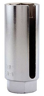 OEMTOOLS 25001 7/8 Inch Oxygen Sensor Deep Socket, 3/8 Inch Drive | Fits O2 Sensor in All Domestic & Imported Vehicles w/Computerized Engines | Cutaway Slot Protects Sensor Wire | Chrome Plated Steel