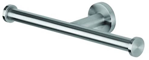 Geesa Nemox Toilettenpapierhalter doppelt, Toilettenrollenhalter für 2 Rollen Toilettenpapier, Edelstahl gebürstet, 258 x 49 x 87 mm