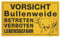 Schild - Vorsicht Bullenweide - Gr. ca. 25x15cm - Tiere Landwirtschaft - 308294