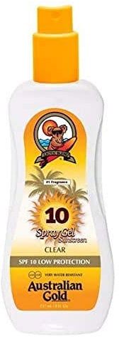 Australian Gold SPF 10 Spray Gel, 1er Pack (1 x 237 ml)