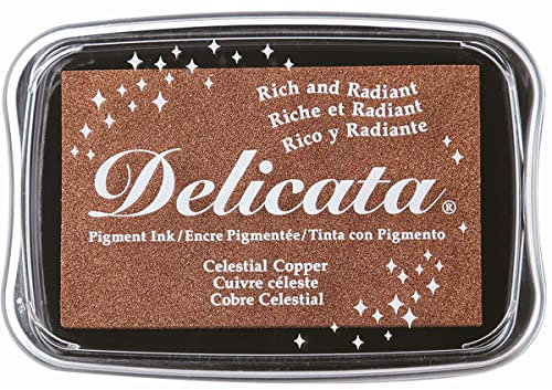 DELICATA Ink Pad Celestial Copper Stempelkissen, acryl, Kupfer, 10 x 7 x 3 cm