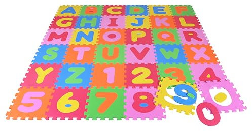 Knorrtoys 21004 - Puzzlematte 86-tlg. – Spielmatte Kinderspielteppich Spielteppich Schaumstoffmatte Matte bunt
