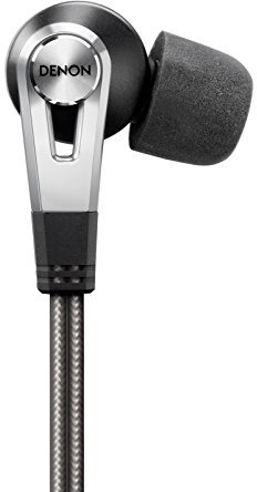 Denon AH-C821 Auriculares intraauditivos de Alta definición con Carcasa de Metal (Controlador de compresión de Aire Doble, de 12 mm, con Cable OFC con amortiguación del Ruido), Negro