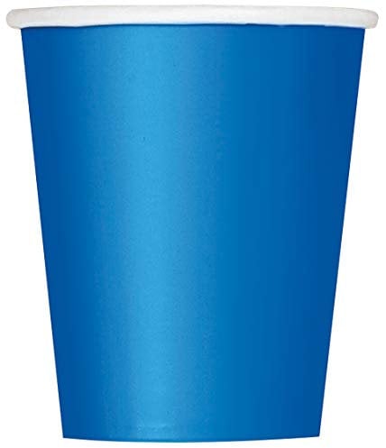 Unique Party - 31476 - Paquet de 14 Gobelets en Carton - 270 ml - Bleu Roi