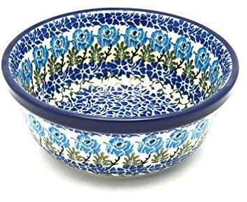 Polish Pottery Soup and Salad Bowl - Antique Rose