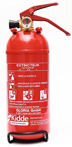 Kidde KIDJ418 Extincteur à Poudre Polyvalente ABC 1 Kg, Rouge