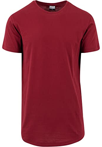 Urban Classics Men's Shaped Long Tee Camiseta, Burgundy, XXL UK
