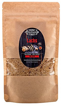 Axtschlag BBQ Rub Lachs, für einen einzigartigen Geschmack von Fleisch, Fisch und Gemüse, 250g Trockenmarinade, wiederverschließbar