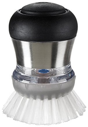 OXO Steel Brosse Distributeur de Savon Diamètre 7,5 cm Hauteur 10,2 cm