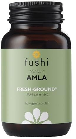 Fushi Organic Amalaki Capsules, 60 Caps | Fresh-Ground & Whole Food | Rich in Vitamin C | Natural Anti-inflammatory, Detoxifies the Body | Bio-dynamically Grown, Cold Processed, Vegan |Made in the UK