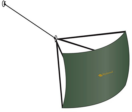 Tirrito Wychwood Easy Drogue - Single Arm, 25ft² (2.25m²), Green, 1 Piece