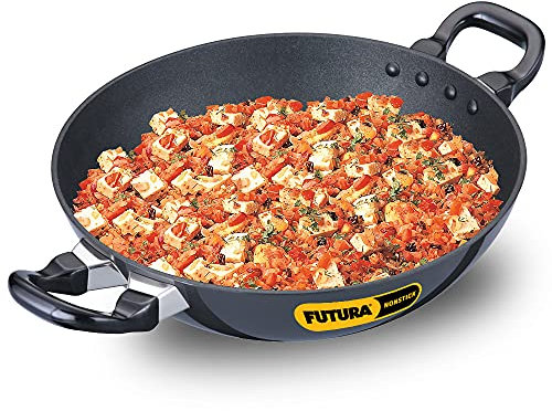 HAWKINS Futura Non-Stick Kadhai Deep-Fry Pan Black 2.5 L
