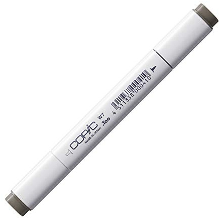 Copic Classic Coloured Marker Pen - (W-7) Warm Gray No.7, For Art & Crafts, Colouring, Graphics, Highlighter, Design, Anime, Professional & Beginners, Art Supplies & Colouring Books
