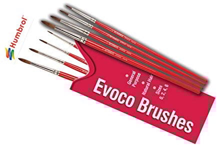 Humbrol - Pack pinceles Evoco 0, 2, 4, 6 (Hornby AG4150) , color/modelo surtido