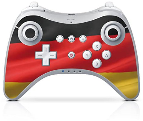 Skin kompatibel mit Nintendo Wii U Pro Controller Folie Sticker Flagge Deutschland Flaggen