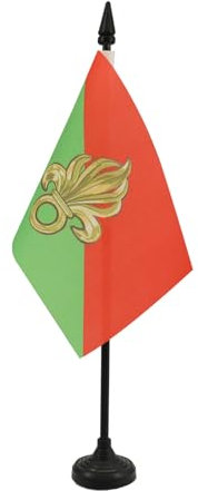 AZ FLAG - Drapeau De Table France Légion étrangère - 15x10 cm - Mini Drapeau De La Légion Étrangère Française De Bureau 100% Polyester Avec Hampe De 25cm Et Socle En Plastique Noir