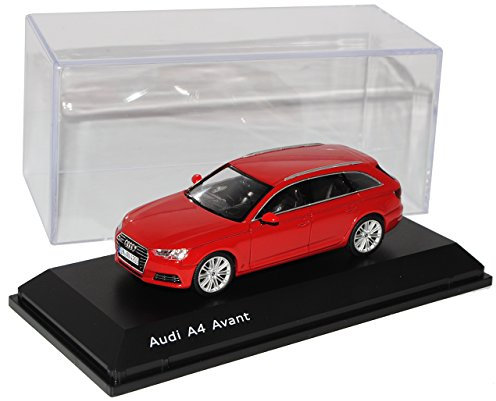 Spark A-U-D-I A4 B9 Avant Kombi Rot Ab 2015 1/43 Modell Auto mit individiuellem Wunschkennzeichen
